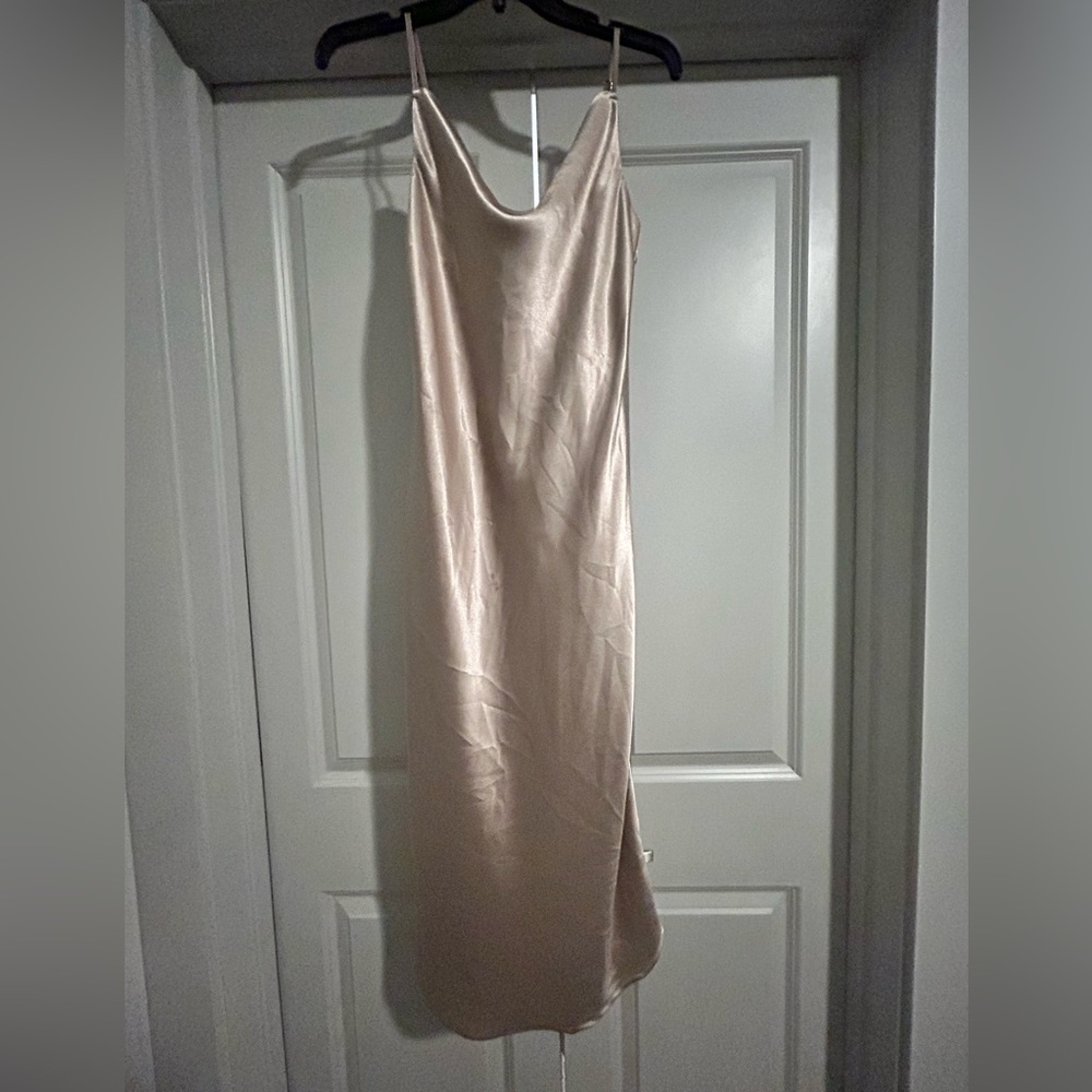 Midi Satin Bridesmaid Dress